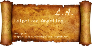 Leipniker Angelina névjegykártya